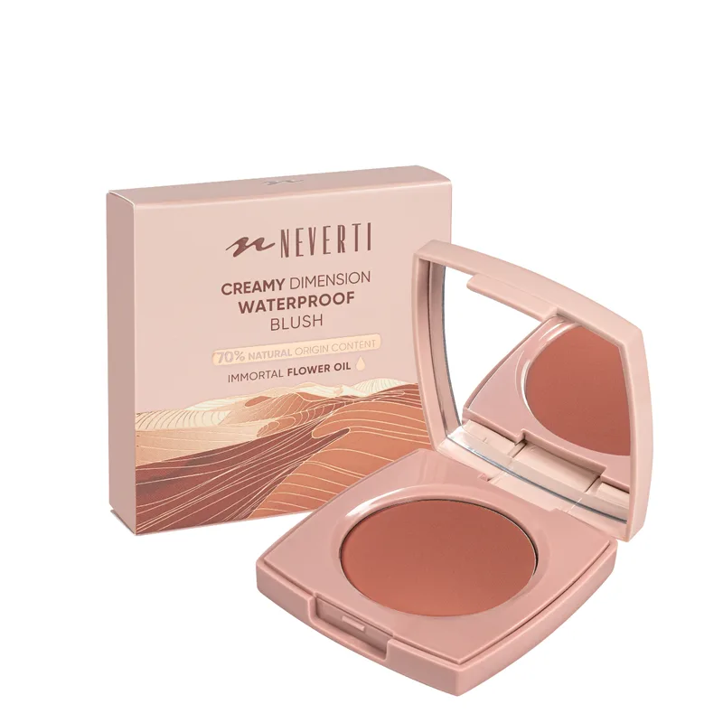 Рум'яна водостійкі компактні Neverti Creamy Dimension Waterproof Blush 6 г NP203 006 Mrs Right Коричневий