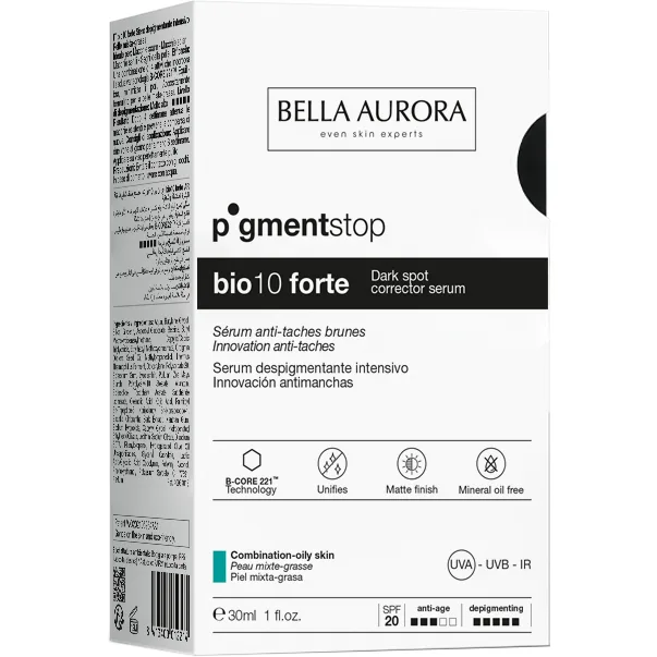 Сироватка Bella Aurora (Белла Аурора) Bio 10 forte від пігментних плям для комбінованої, масної шкіри 30 мл