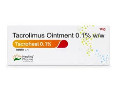 Мазь з такролімусом 0,1% при атопічному дерматиті, екземі, вітиліго та запальних захворюваннях шкіри | Healing Pharma Tacroheal 0,1% 10 г
