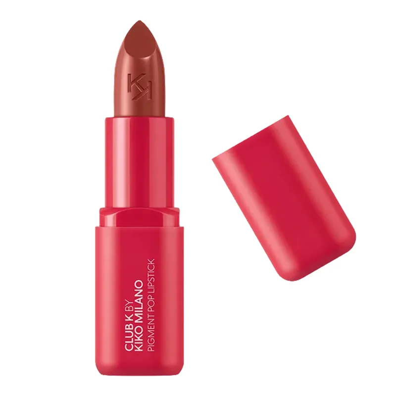 KIKO Milano Club K Pigment Pop Lipstick — зволожуюча помада-стік із високим покриттям, відтінок 05 Spill The Tea, 3,5 г
