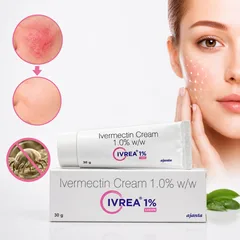 Крем від розацеа Івреа (Ivrea) Ajanta Pharma з івермектином 1% — проти почервоніння, запалень і Demodex