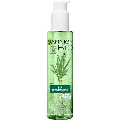 Детокс-гель для вмивання Garnier Bio для нормальної та комбінованої шкіри обличчя з екстрактом лемонграсу 150 мл (C6308400)