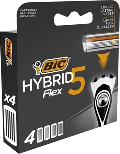 Змінні картриджі для гоління (леза) чоловічі BIC Flex 5 Hybrid 4 шт. (3086123644885)