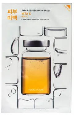 Тканинна маска для обличчя з вітаміном СHolika Holika Skin Rescuer Mask Sheet Vita C