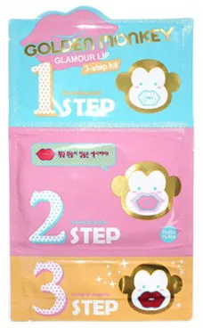Набір засобів для догляду за губами Holika Holika Golden Monkey Glamour Lip 3-Step Kit