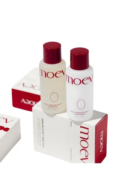 Набір міні-версій Mini Duo Shampoo 50ml & Treatment 55g для зміцнення, росту та об'єму тонкого волосся 50 мл / 55 г MOEV (384737237)