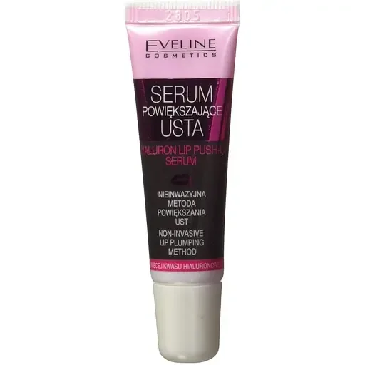 Сироватка для збільшення об'єму губ Eveline Hyaluron Lip Push-Up Serum 12 мл (LBL12SOSLIP)