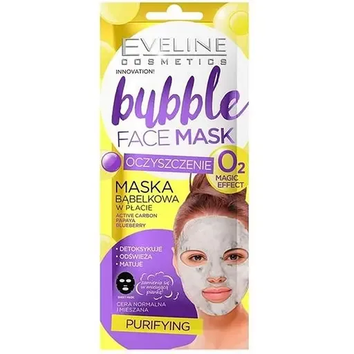 Маска для обличчя пухирцева Eveline Bubble Face Mask 1 шт. (5901761986310)