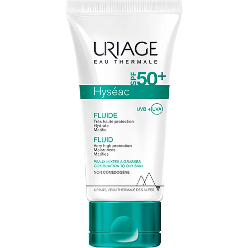 Флюїд Uriage (Урьяж) Hyseac сонцезахисний SPF50 для змішаної і комбінованої шкіри 50 мл