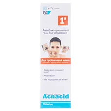Гель Ельфа Acnacid Антибактеріальний для вмивання 150мл