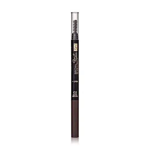 Стайлер для брів Eveline Brow Styler Multifunction 3 в 1 тон 02 темно-коричневий 1.2 г (LMKKBRW3W102)