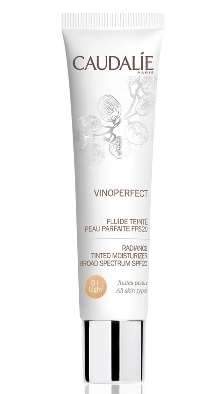 Флюїд Caudalie (Кодалі) Vinoperfect сяючий зволоження для обличчя SPF20 світлий тон 40 мл