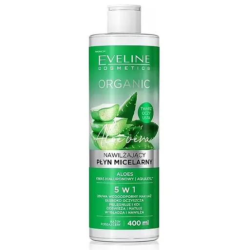 Міцелярна вода, що очищає, Eveline Organic Aloe + Collagen, 500 мл (B400ACPM)