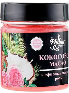 Кокосова олія з ефірною олією рози
