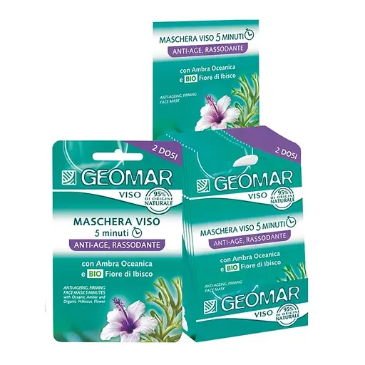 Маска для обличчя Geomar Face проти зморшок зміцнююча з органічними квітами гібіскусу та океанічними водоростями 15 мл (24483)