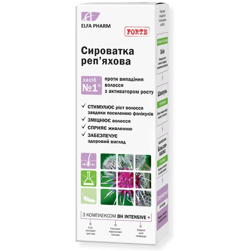 Сироватка засіб №1 проти випадіння Elfa Pharm (Ельфа Фарм) з активатором росту Bh Intensive+ 100 мл