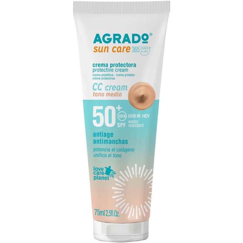 Крем Agrado (Аградо) СС сонцезахисний для обличчя SPF50+ 75 мл