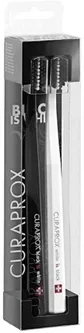 Набір зубних щіток Curaprox White is Black Duo Ultrasoft Ультрам'які d 0.10 мм (7612412423204)