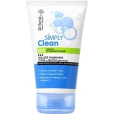 Гель-скраб-маска для обличчя Dr.Sante Simply Clean 3 в 1 150мл
