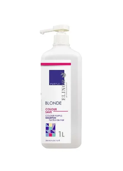 Шампунь Elinor фіолетовий для освітленого волосся Colour Purple Shampoo For Blonde Hair 1000 мл Elinor Professional (324624966)