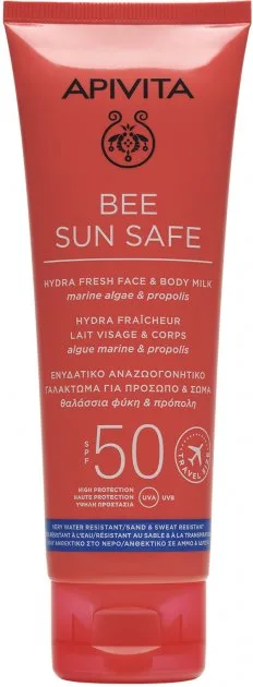 Молочко Apivita (Апівіта) Bee Sun Safe для обличчя та тіла сонцезахисне SPF50 100 мл