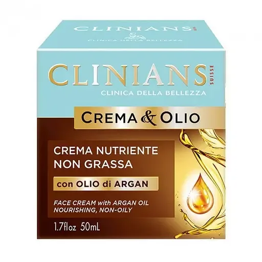 Нежирний поживний крем для обличчя Clinians Argan Crema&Olio, 50 мл