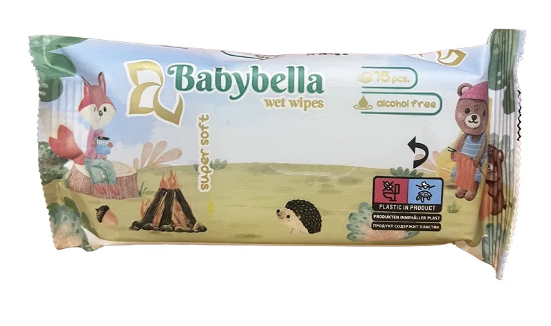 Серветка волога BabyBella дитяча 15 шт. (132350)