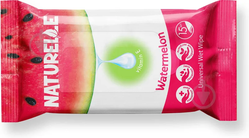 Вологі серветки Naturelle Watermelon 15 шт.