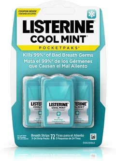 М'ятні смужки Listerine Cool Mint Pocketpaks 72 шт