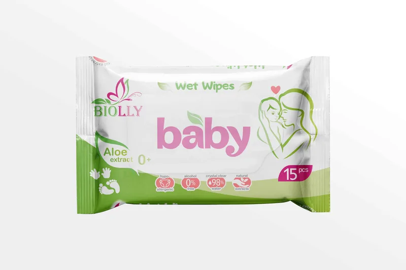 Волога серветка Biolly для дітей 15 шт.
