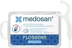Флосери для зубів Medosan Smile Duo Flossers&Interdental brush (4823109412194)