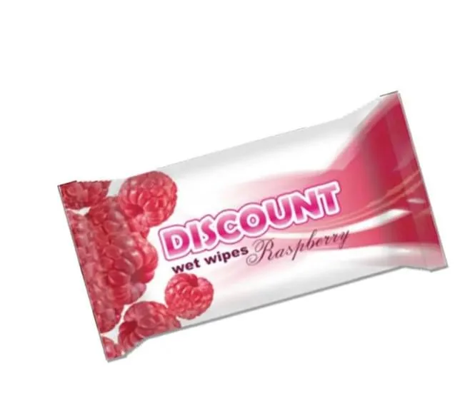Серветки вологі Discount Малина 15 шт. (AN008414)