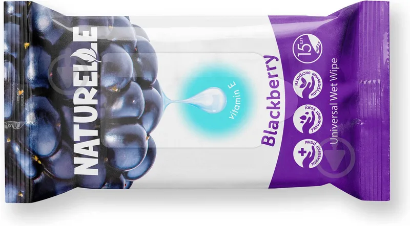 Вологі серветки Naturelle Вlackberry 15 шт.