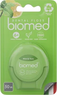 Комплексна зубна нитка BioMed з ароматом м'яти та юзу 50 м (7640168937249)