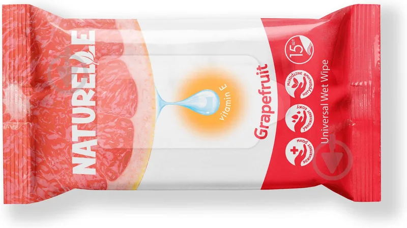 Вологі серветки Naturelle Grapefruit 15 шт.