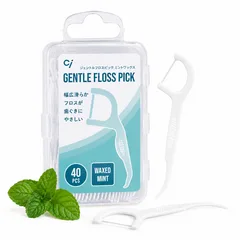 Зубна широка нитка-флоспік для чутливих зубів гіпоалергенна Ci Gentle Floss Pick 40шт (4580532524244)