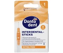 Міжзубні йоржики помаранчеві 0,45 мм ISO 1 Dontodent 6 шт (3707108)