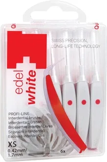 Щітки Edel White Profi-Line для міжзубних проміжків XS 0.42/1.7 мм 6 шт (7640131973304)