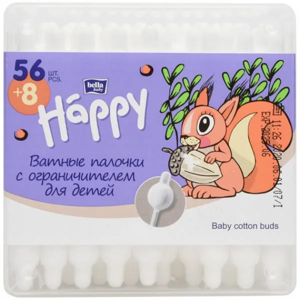Ватні палички Bella Baby Happy 64 шт (5900516402242)