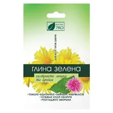 Глина NATURPRO зелена для обличчя з екстрактом лопуха та арніки 50 гр