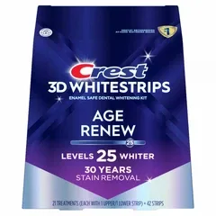 Відбілюючі смужки Crest 3D Whitestrips Age Renew ( Supreme Bright ) 21 упаковка, 42 смужки