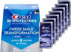 Відбілюючі смужки Crest 1/2 упаковки Glamorous Whitestrips 7 упаковок, 14 смужок / Пробний курс для чутливих зубів