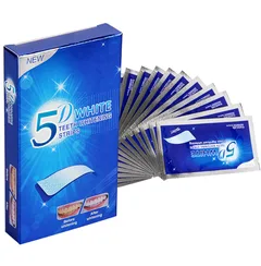 Відбілюючі смужки для зубів 5d white 7 пар делікатне відбілювання для верхньої і нижньої щелепи (SVS)