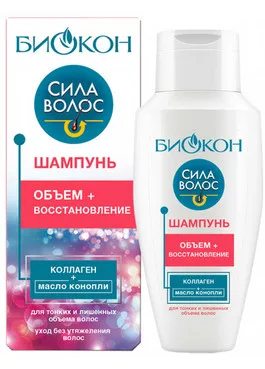 Шампунь «Об'єм + відновлення»