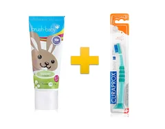 Комплект Brush-Baby Applemint + щітка Baby (бірюзова)