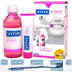 Набір Dentaid Vitis Gingival зубна паста 100 мл + ополіскувач 500 мл + щітка 1 шт (8427426045828)