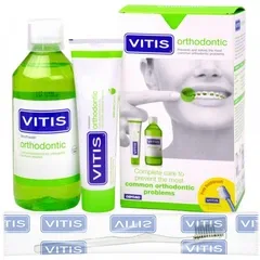 Набір Dentaid Vitis Orthodontic зубна паста 100 мл + ополіскувач 500 мл + щітка 1 шт (8427426045835)