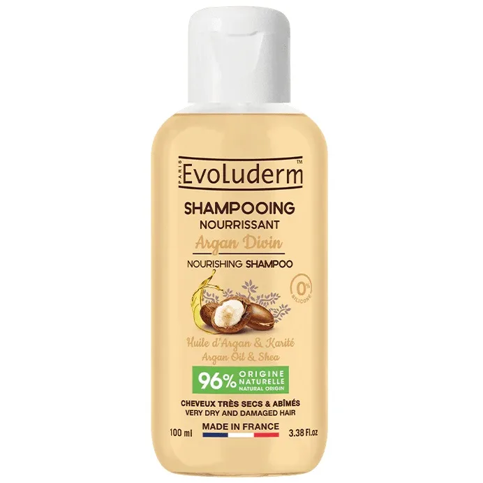 Шампунь Evoluderm (Еволюдерм) для сухого та пошкодженого волосся живильний з аргановою олією