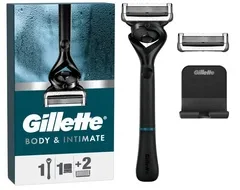 Станок для інтимних зон Gillette Intimate 5 лез (1 ручка + 2 змінні картриджі + тримач для душу) Нова лінійка від Gillette!