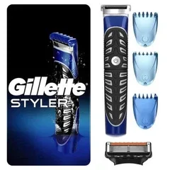 Бритва-стайлер чоловічий тример Gillette Fusion5 ProGlide Styler з 1 змінним картриджем ProGlide Power + 3 насадки для моделювання бороди і вусів